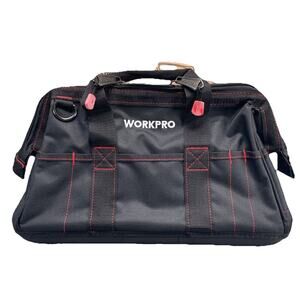 WORKPRO 16-inch Heavy Duty Zipper Tool Bag Wide Mouth Storage Carrying Work Tote